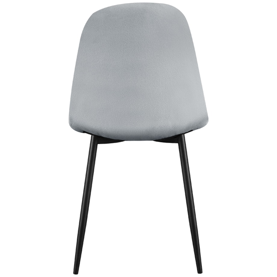 Krzesło tapicerowane welurowe pikowane do salonu jadalni szare z guzikami