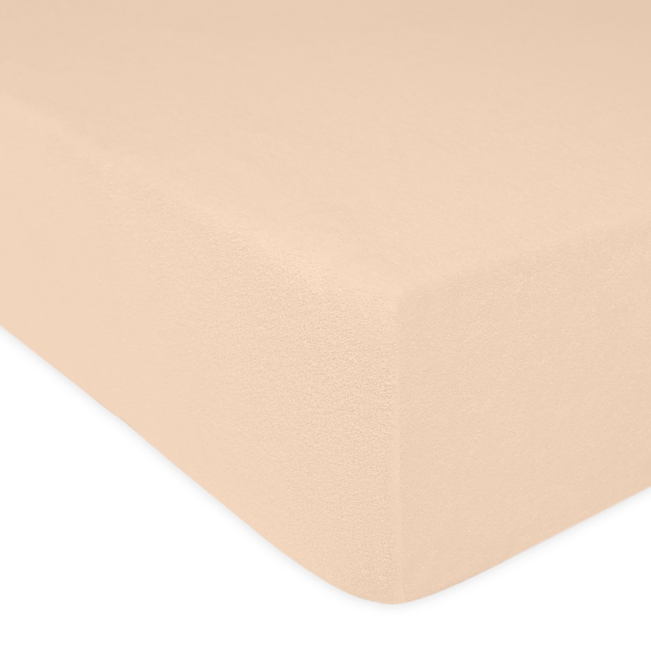 Prześcieradło frotte z gumką 140x200 kolor róż perłowy