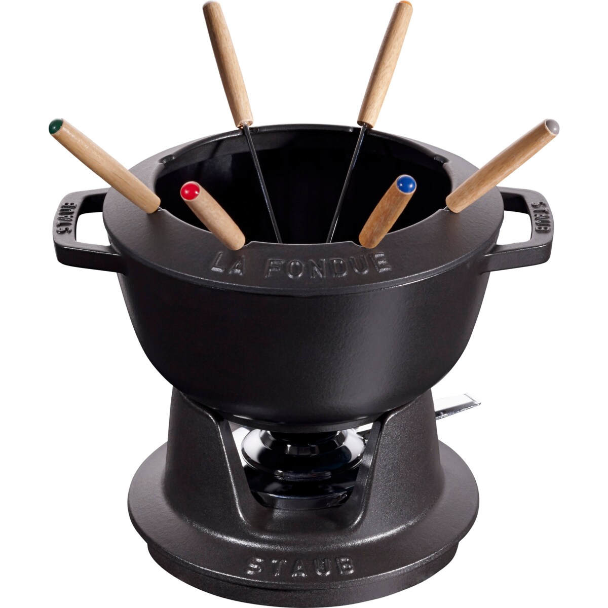 Zestaw do fondue Staub - 20 cm, Czarny