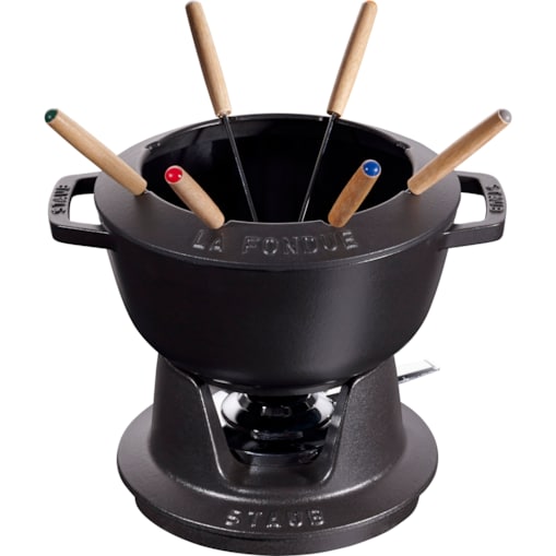 Zestaw do fondue Staub - 20 cm, Czarny