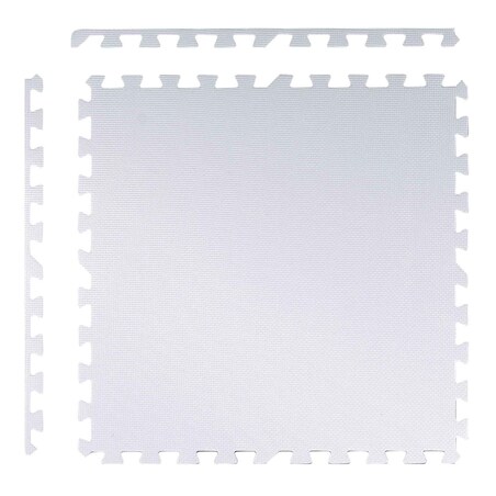 Duża mata piankowa puzzle piankowe 60x60 cm 4 szt. Ricokids biało-różowa