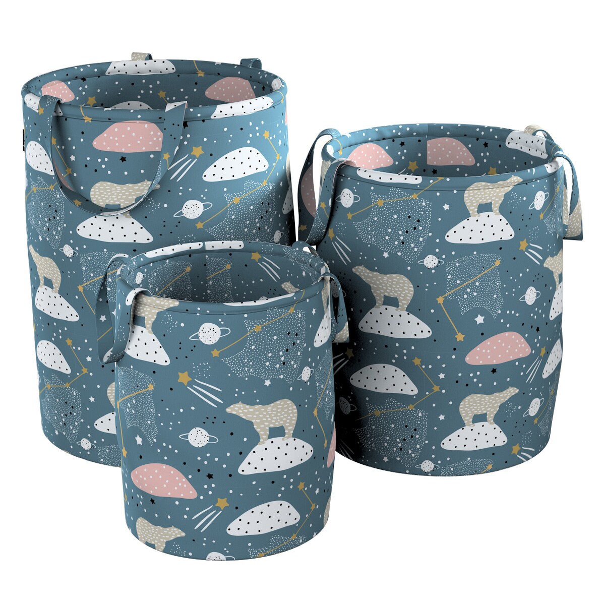 Kosz na zabawki Tobi, niebieski, 40x60cm, Magic Collection