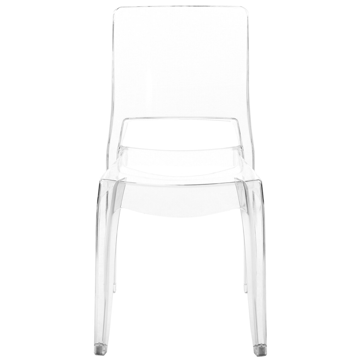 Zestaw 2 krzeseł do jadalni przezroczysty WESTBRIDGE
