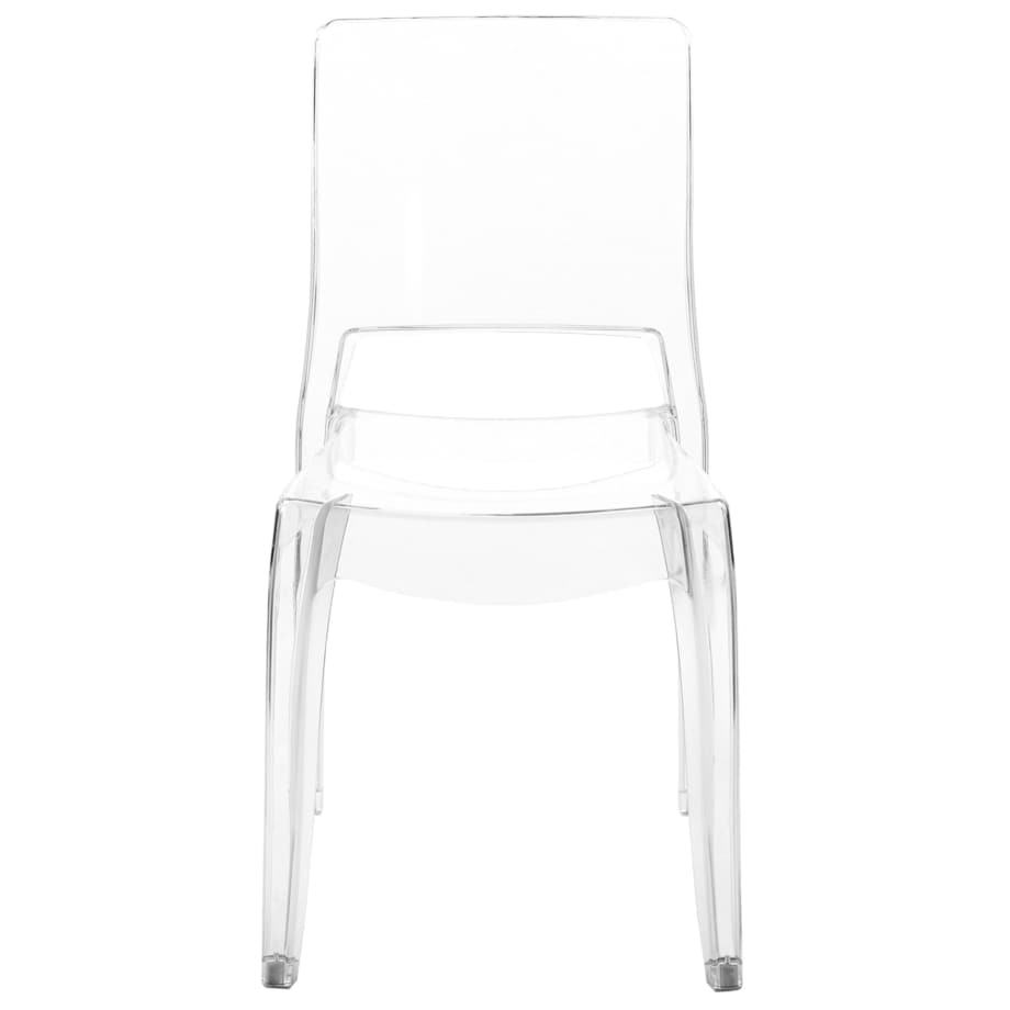Zestaw 2 krzeseł do jadalni przezroczysty WESTBRIDGE