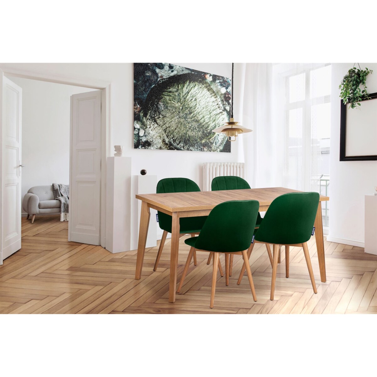 KONSIMO RHENA Stół w skandynawskim stylu rozkładany dąb