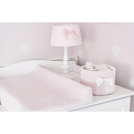 Pojemnik okrągły pikowany pudrowy