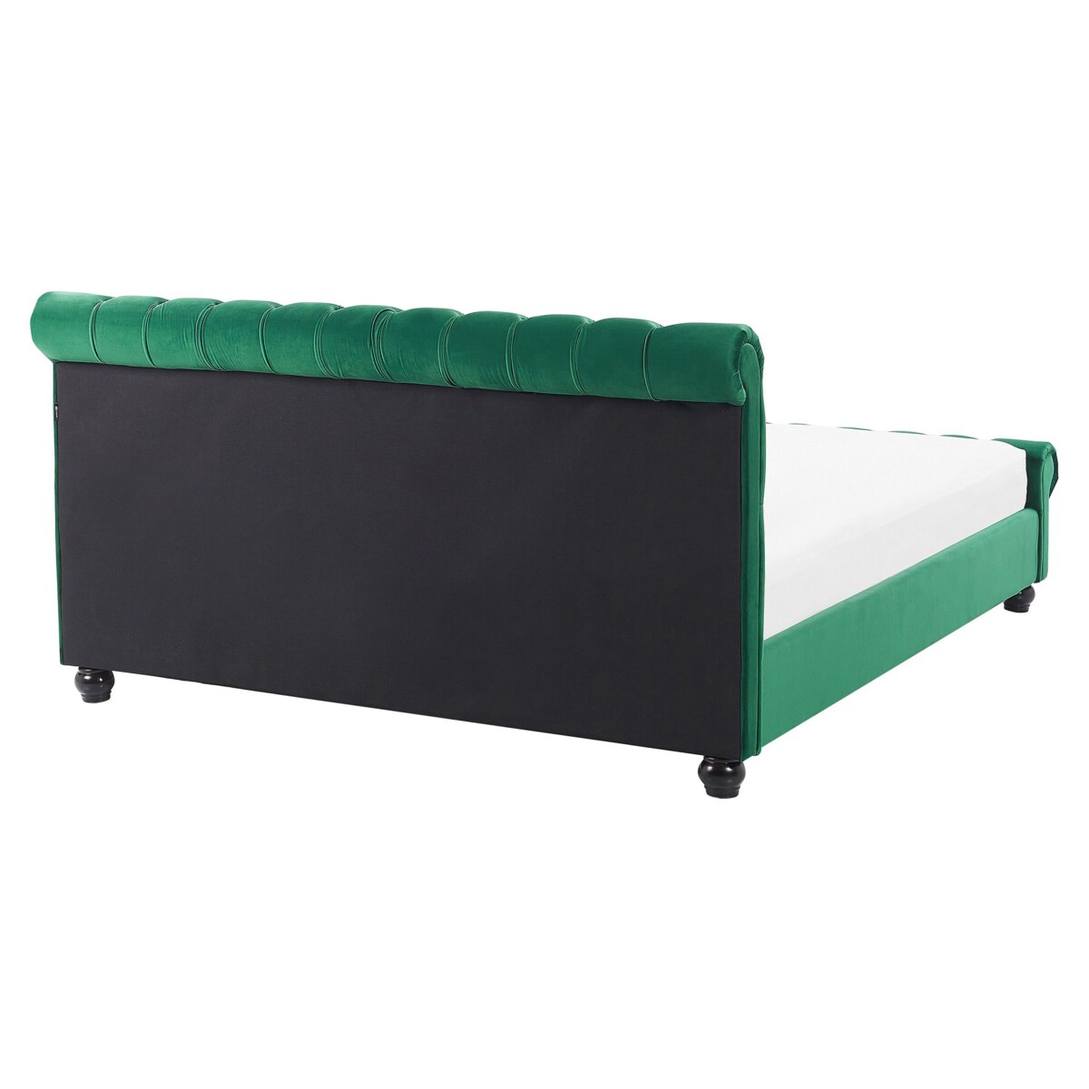 Łóżko welurowe 160 x 200 cm zielone AVALLON