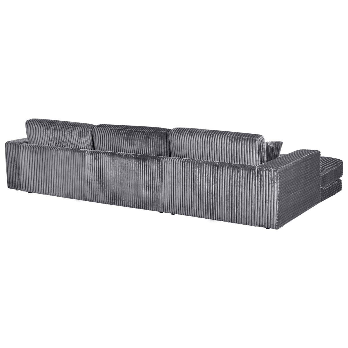 Narożnik 4-osobowy sztruksowy prawostronny ciemnoszary LOFOTEN