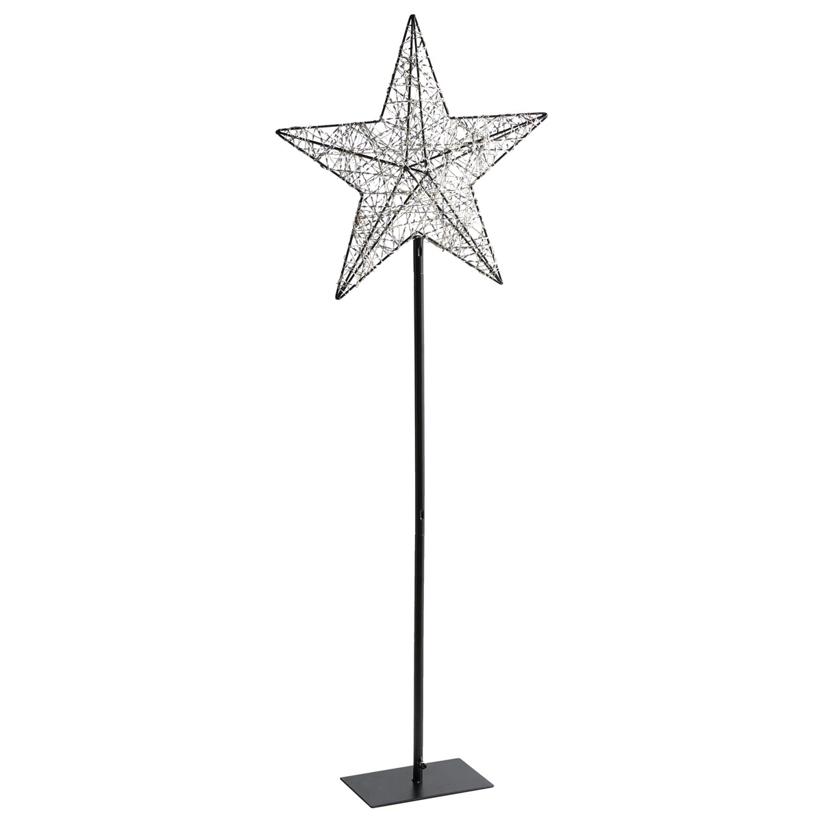 Dekoracja ogrodowa LED SANNAN Gwiazda 110 cm Czarny