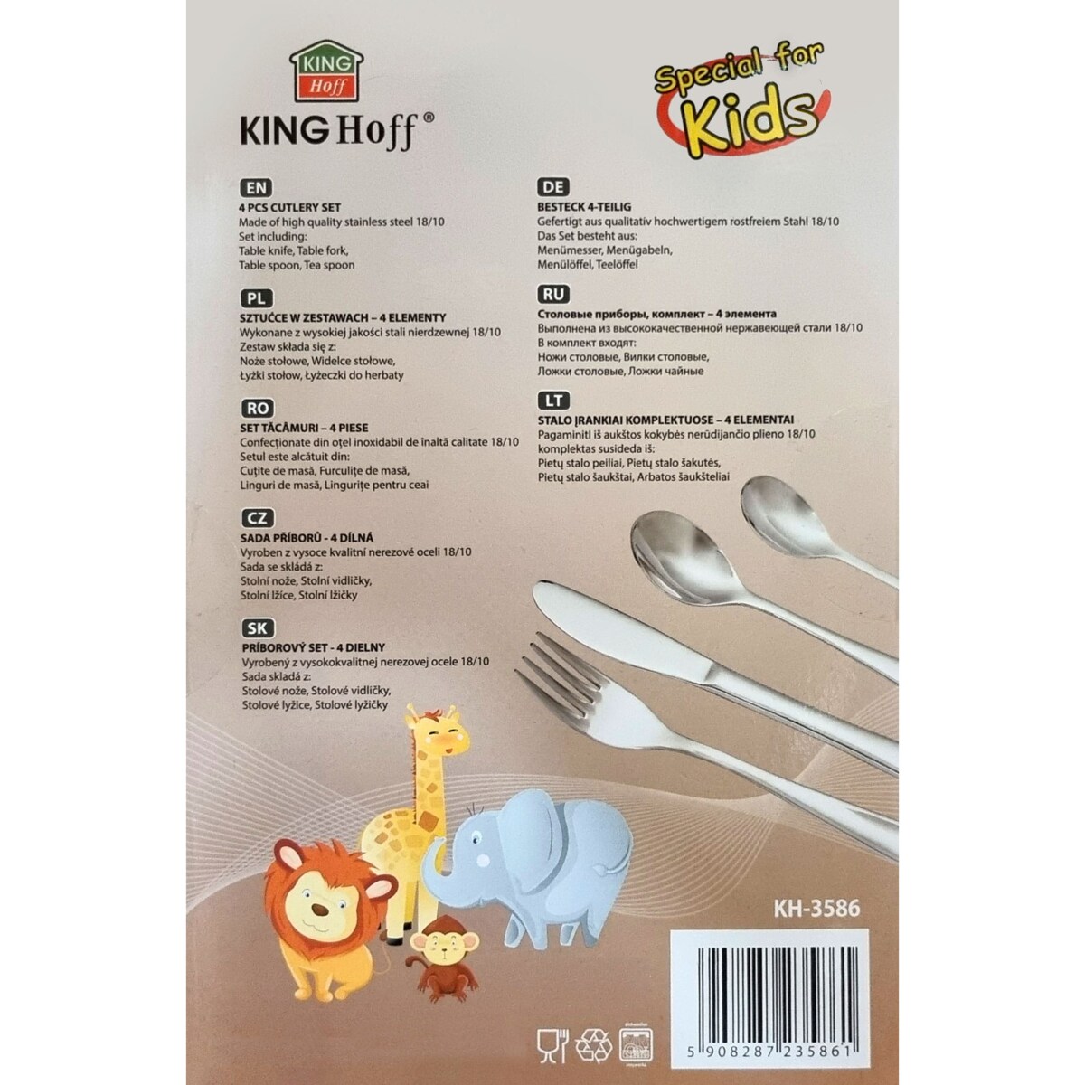 Kinghoff Sztućce Dla Dzieci 4Elem. Kh-3586