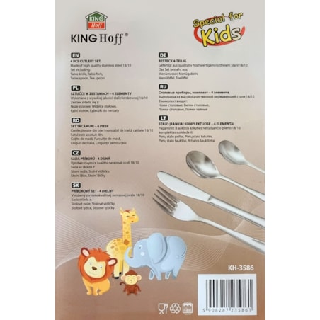 Kinghoff Sztućce Dla Dzieci 4Elem. Kh-3586
