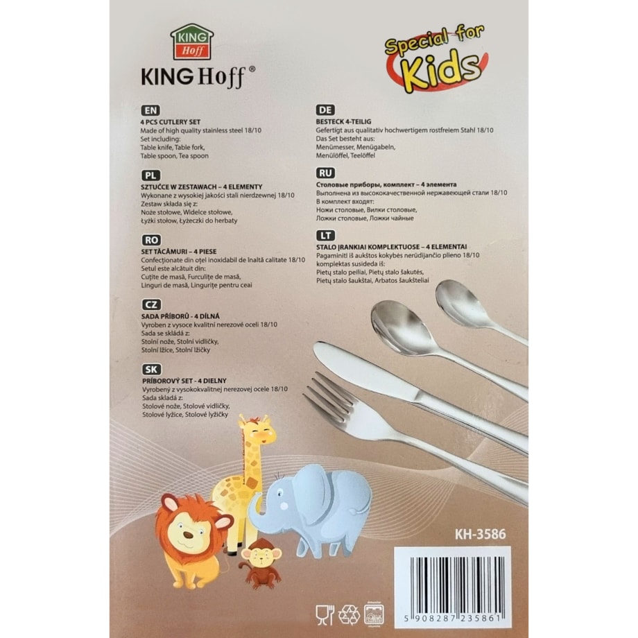 Kinghoff Sztućce Dla Dzieci 4Elem. Kh-3586