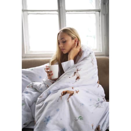 Pościel świąteczna Renifery 220/200 + 2 x 50/60 cm