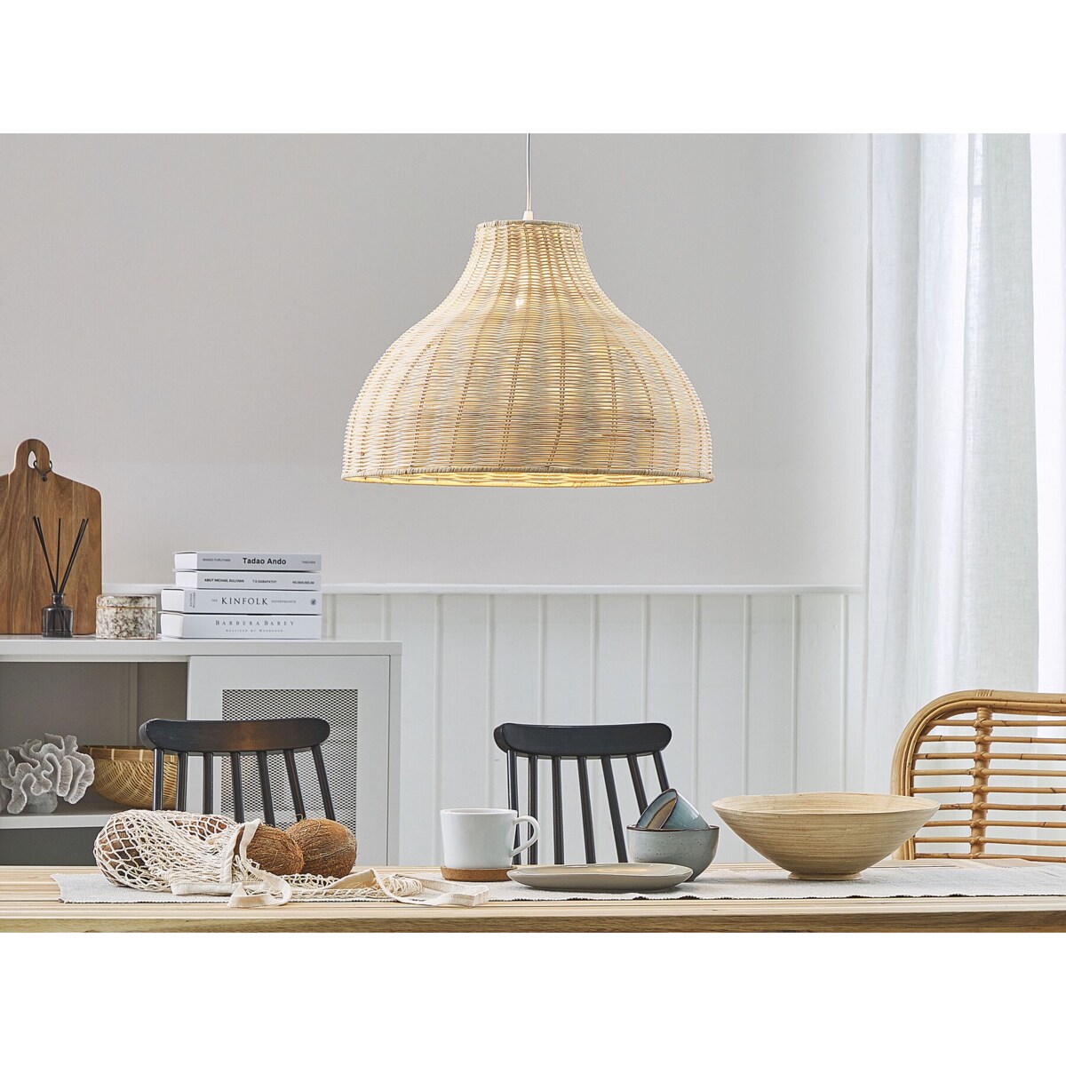 Lampa wisząca rattanowa naturalna MILLIAN