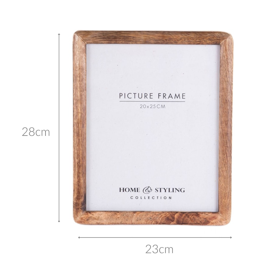 Drewniana ramka na zdjęcie, stojąca, z drewna mango, 20 x 25 cm
