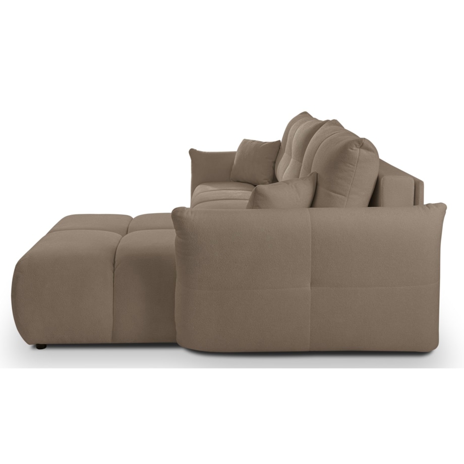 Narożnik z funkcją spania do salonu BOSE, prawostronny, caffe latte