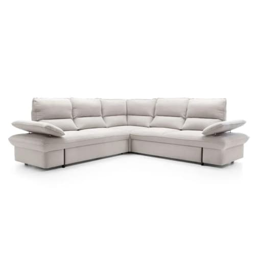 Narożnik z funkcją spania GLORIA kremowy prawy/lewy