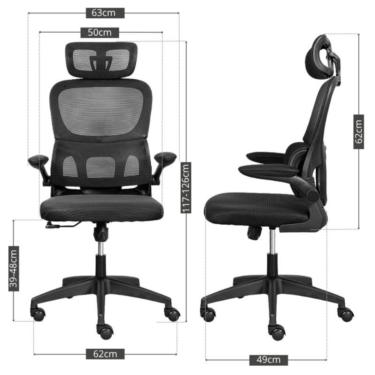 Fotel biurowy krzesło obrotowe regulowane ergonomiczne K20 do biurka