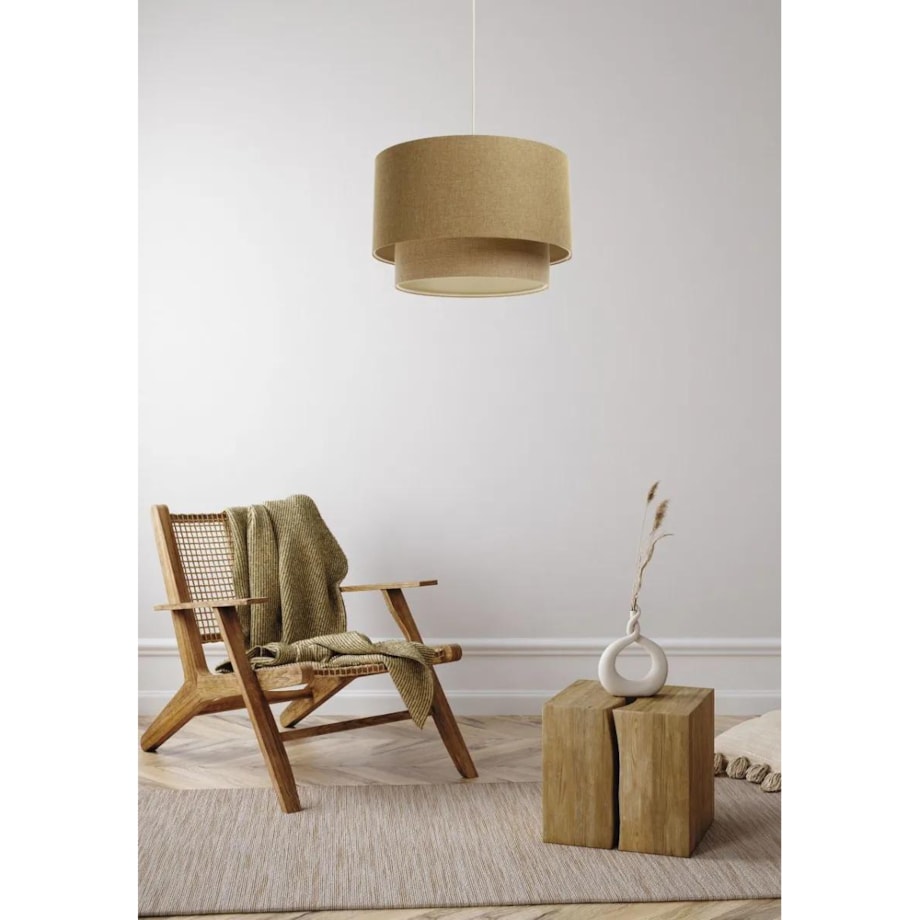 Lampa wisząca ERUTAN DOUBLE 60 żółta/beżowa