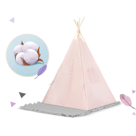 Tipi namiot dla dzieci teepee girlanda poduszki duża mata stabilizator Nukido
