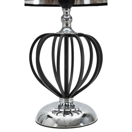 Lampa stołowa Darky, kolor czarny i srebrny, żelazo i PVC, 28 x 28 x 44,5 cm, 1 x E27, max. 40 W, styl glamour, do salonu i sypialni, Mauro Ferretti