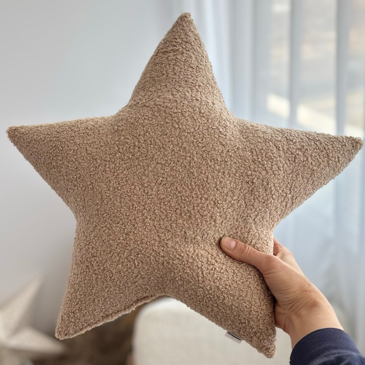 Poduszka Gwiazda boucle beżowa