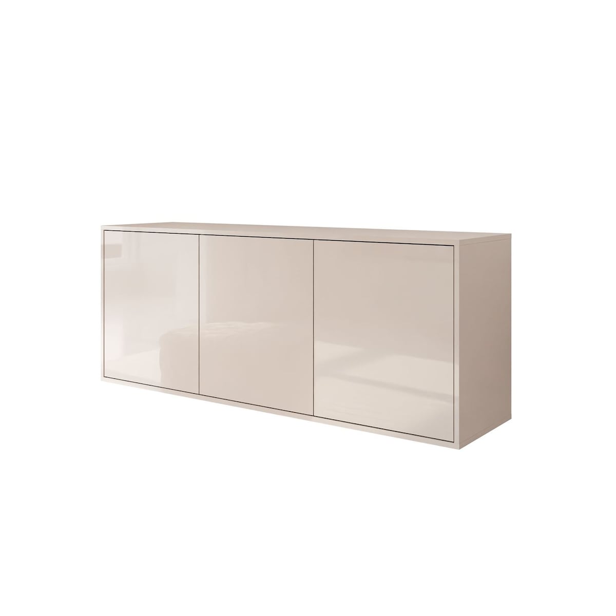 Trzydrzwiowa komoda SANAYI kaszmir połysk, wisząca