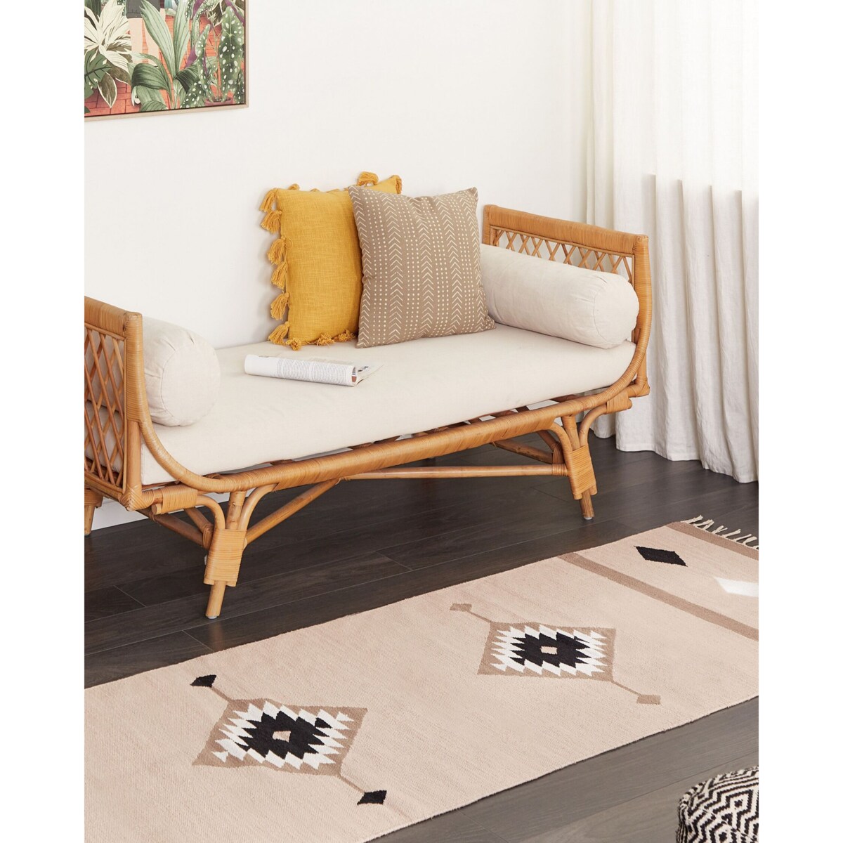 Dywan bawełniany kilim 80 x 300 cm wielokolorowy BERDIK