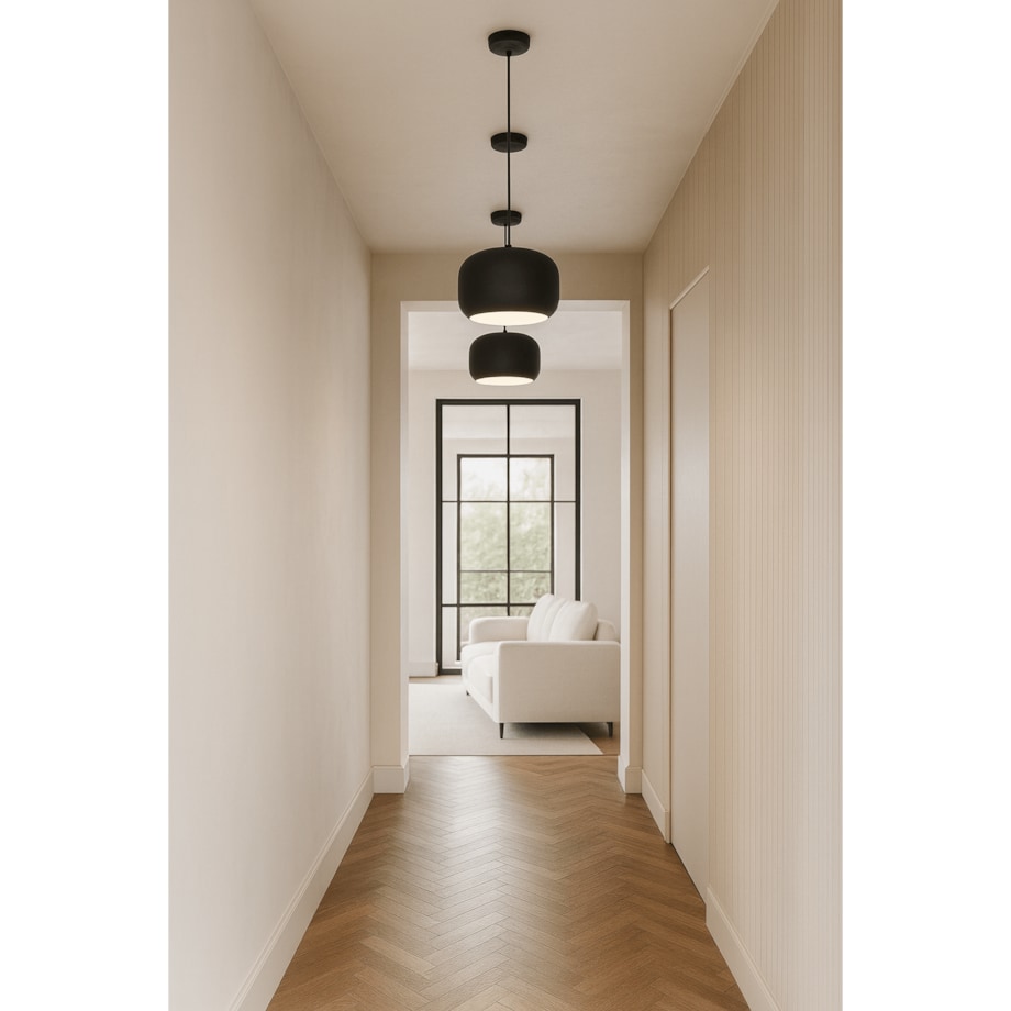 LAMPA WISZĄCA ALUMINIOWA ORIONIS L CZARNA