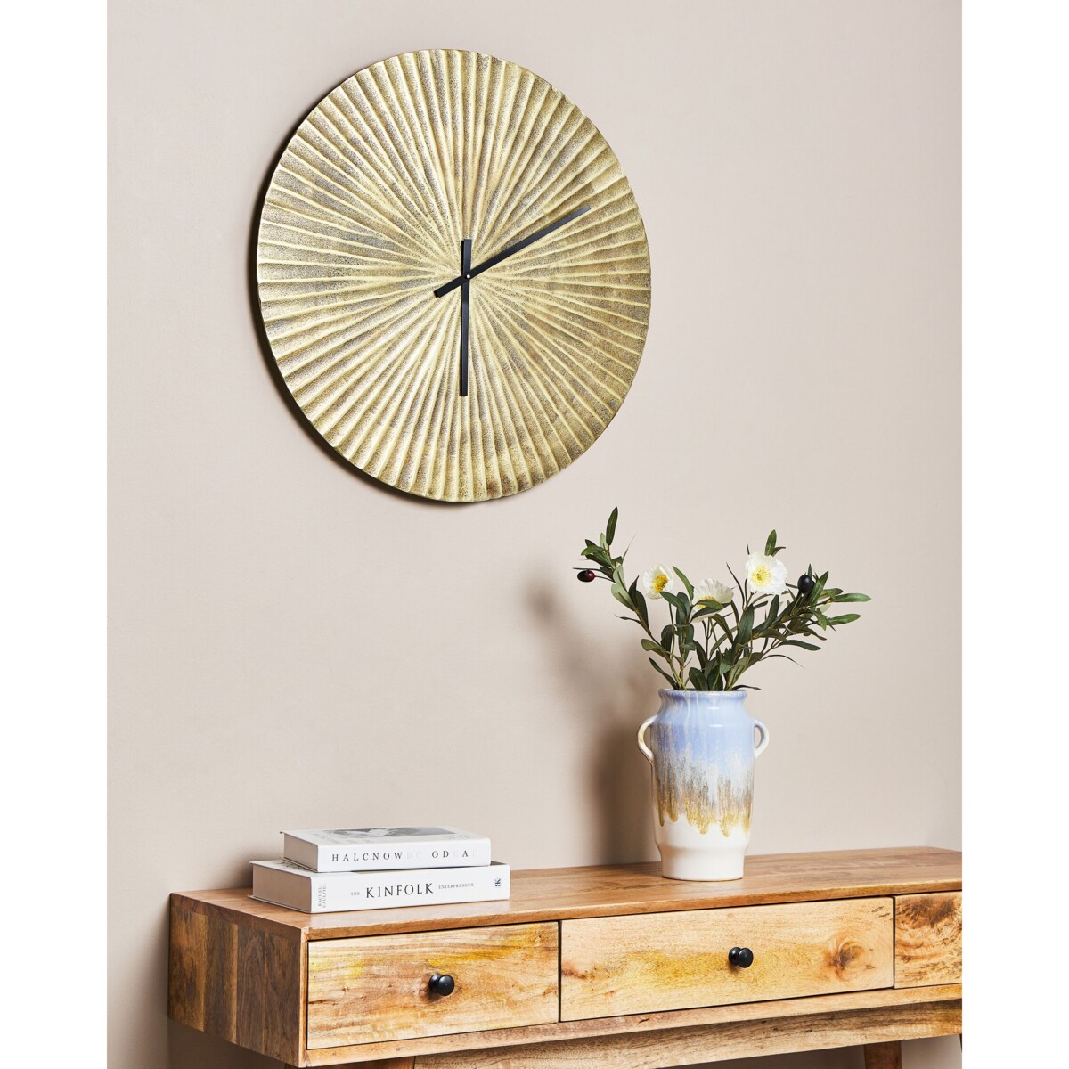 Zegar ścienny ø 59 cm mosiężny VAIGAI