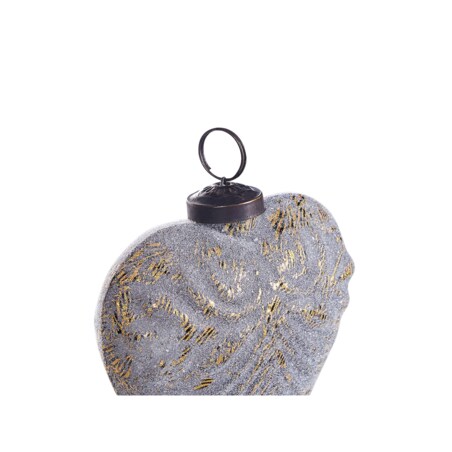 Zestaw 4 bombek serc szklanych szary FERIABLE