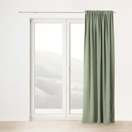 Zasłona na taśmie marszczącej szałwiowa aksamitna 140 x 280 cm 1 szt. 140x280 pastelowy