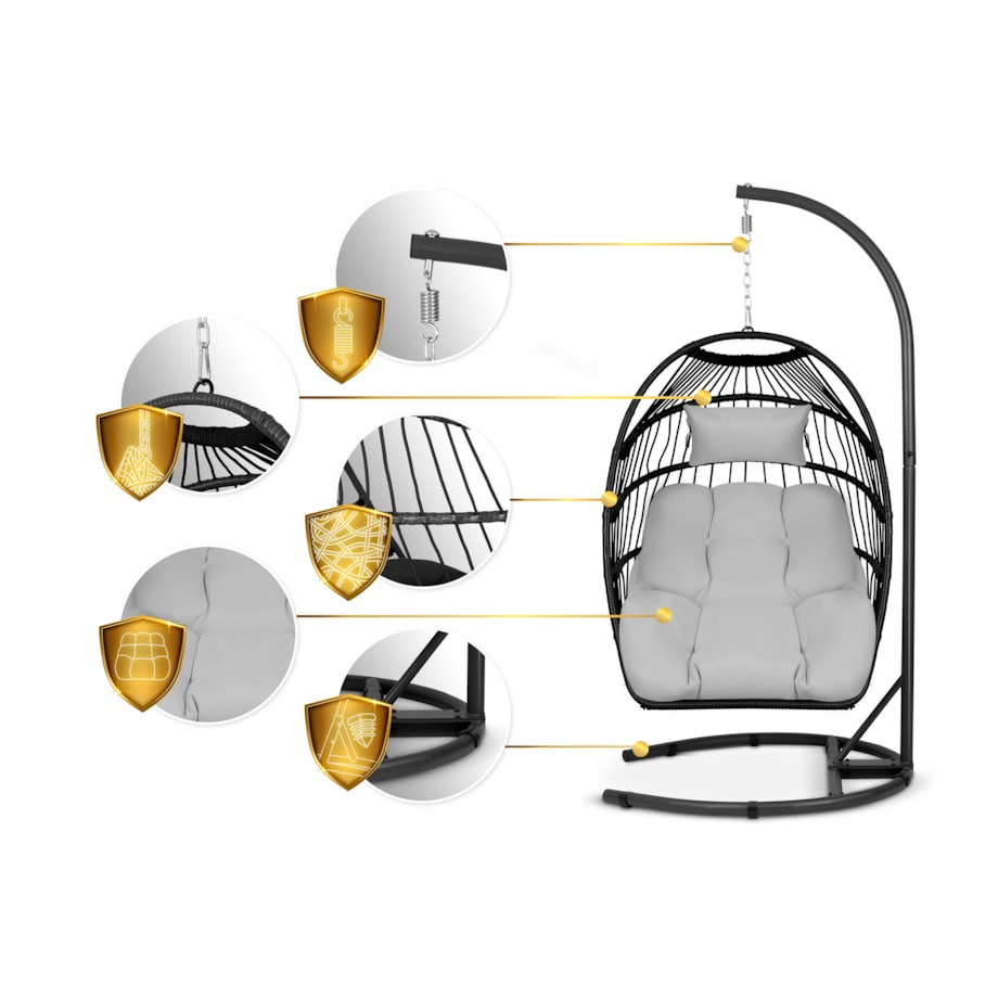 Fotel ogrodowy wiszący huśtawka kosz składany Sofotel Luisiana