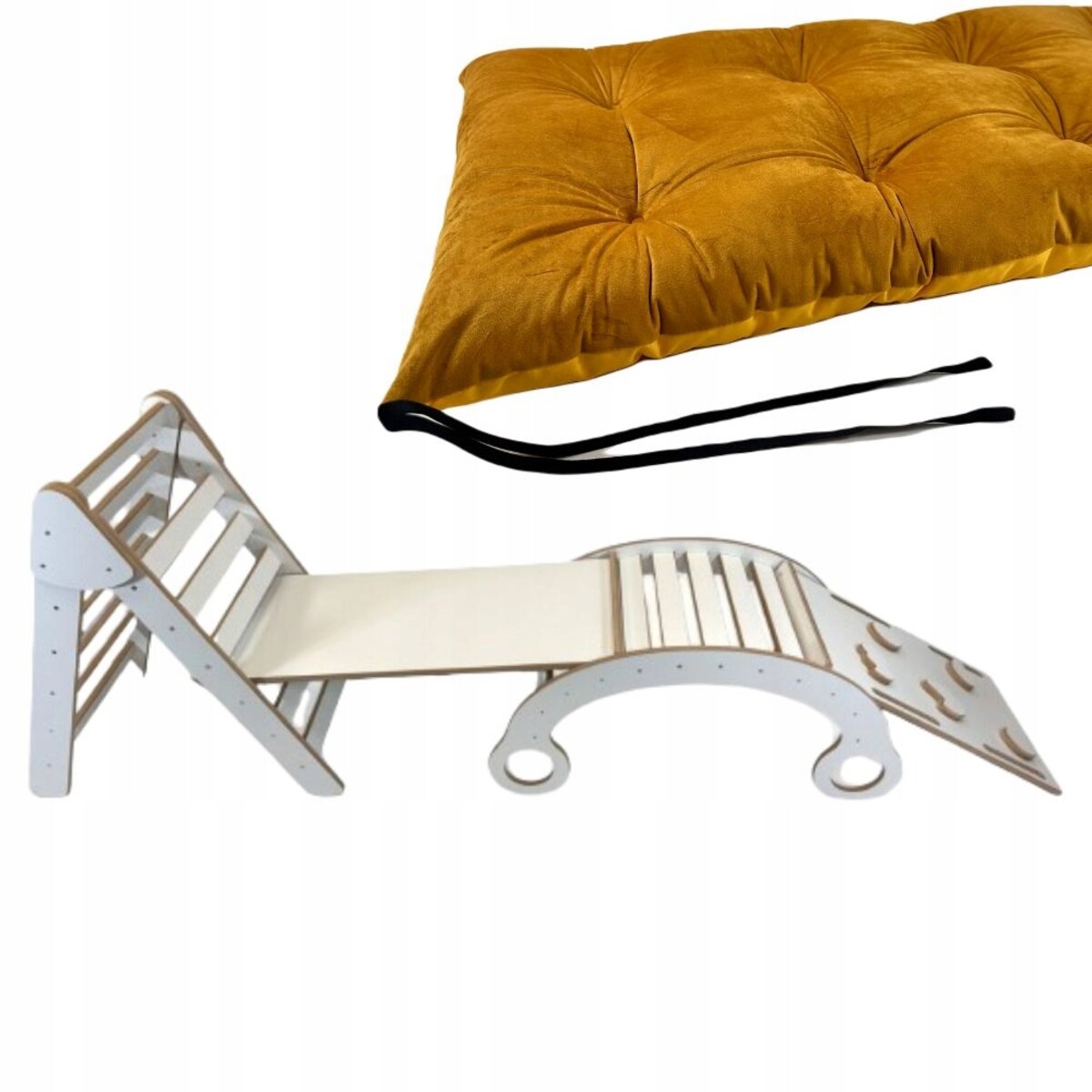 Deska do balansowania +Poduszka Karmel +Ścianka +Zjeżdżalnia +Pikler CE