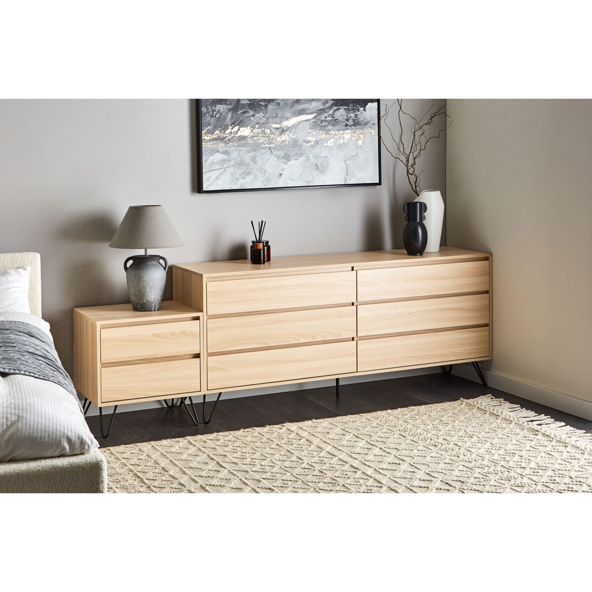 Komoda 6 szuflad CARDIGAN Jasnobrązowy