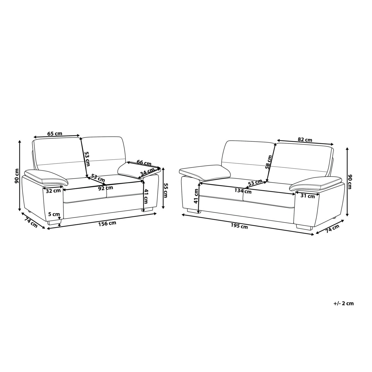 Komplet wypoczynkowy dla 5 osób VOGAR Jasnobeżowy