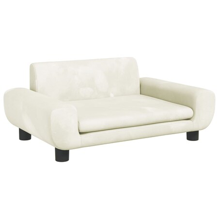 vidaXL Sofa dla dzieci, kremowa, 70x45x33 cm, aksamit