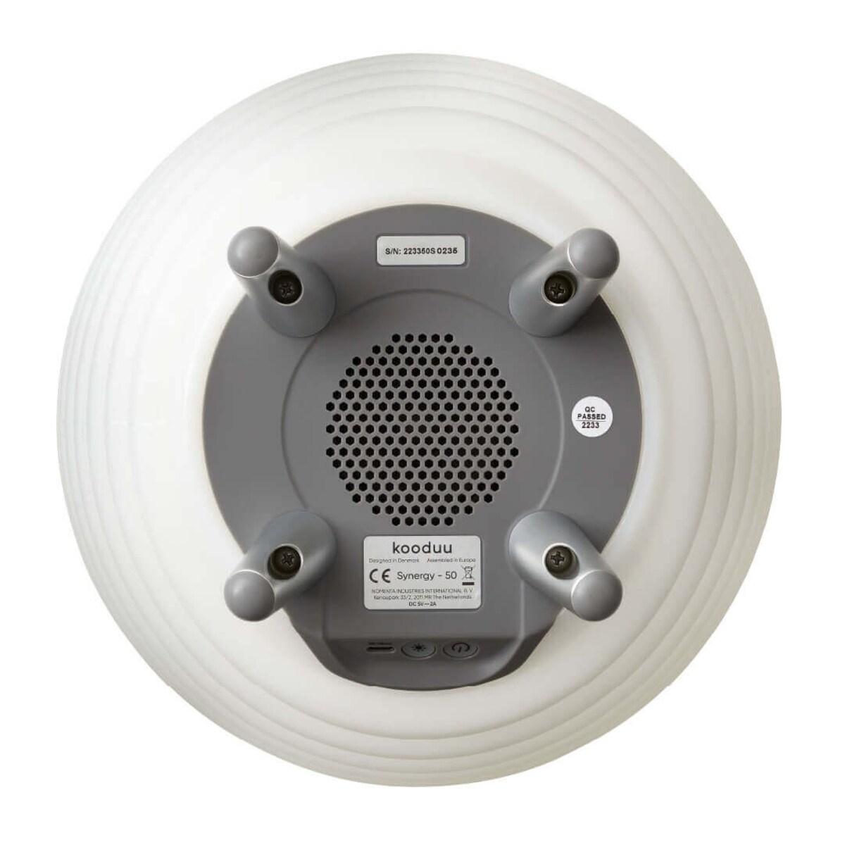 KOODUU SYNERGY 50 Lampa LED z głośnikiem i coolerem na napoje - 56 x 32 cm, Biały