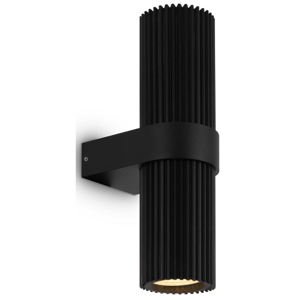 Plisowany kinkiet Dynamics MOD326WL-02B Maytoni tuba góra-dół czarna