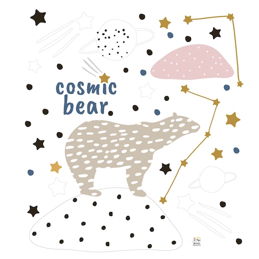 Zestaw naklejek Cosmic Bear, 90 x 100 cm