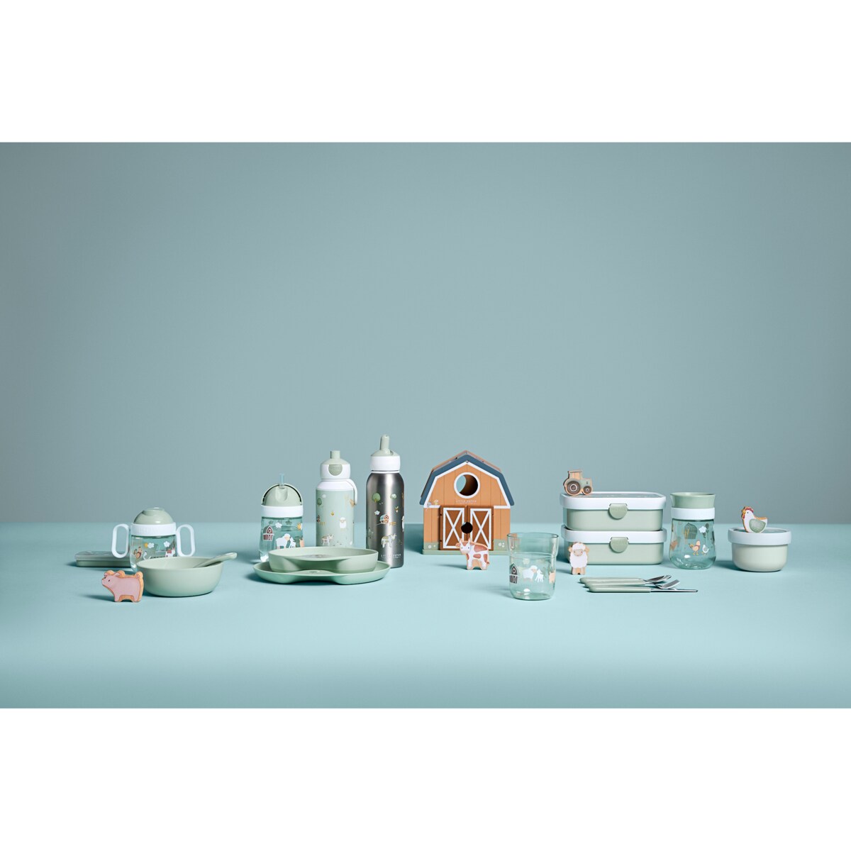 Butelka dla dzieci pop-up Campus 400ml Little Farm 107410065399