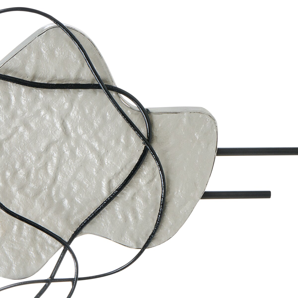 Dekoracja ścienna SALLINS 48 cm Metal Czarny