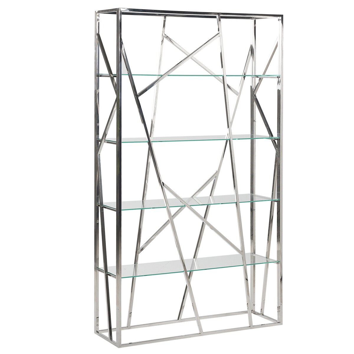 Regał 4 półki HOXIE Metal 175 cm Srebrny