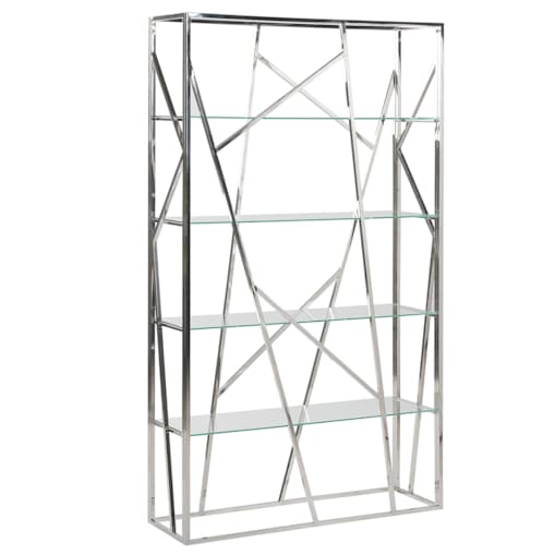 Regał 4 półki HOXIE Metal 175 cm Srebrny