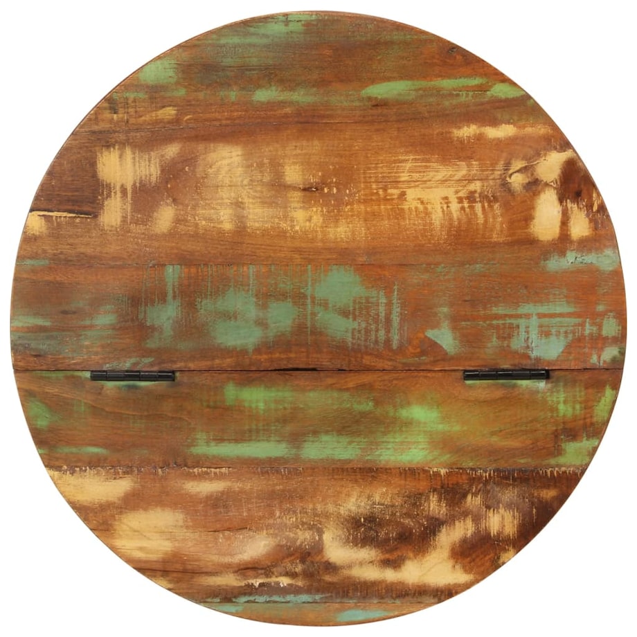 vidaXL Stolik kawowy, czarny, 50x27 cm, drewno z odzysku