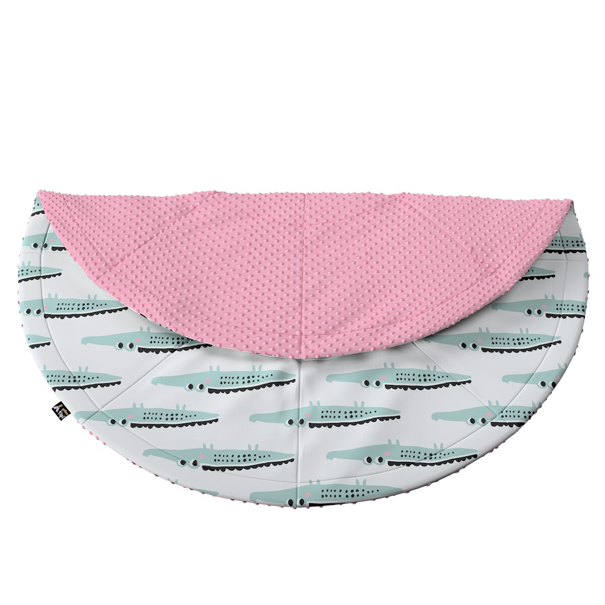 Mata okrągła, ecru-zielony, 130cm, Magic Collection