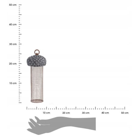 Karmnik dla Ptaków Wiszący na orzechy i ziarno 28 cm w Kształcie żołędzia