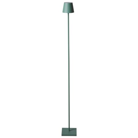 Bezprzewodowa lampa podłogowa metalowa zielona GAVARRESA