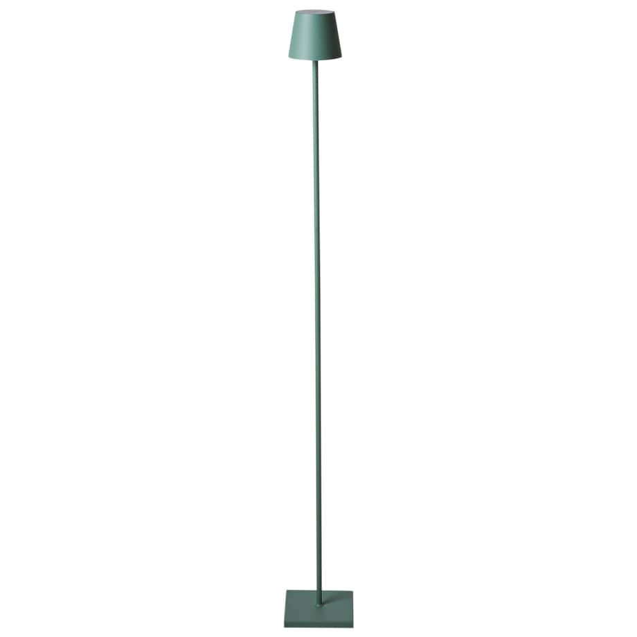 Bezprzewodowa lampa podłogowa metalowa zielona GAVARRESA