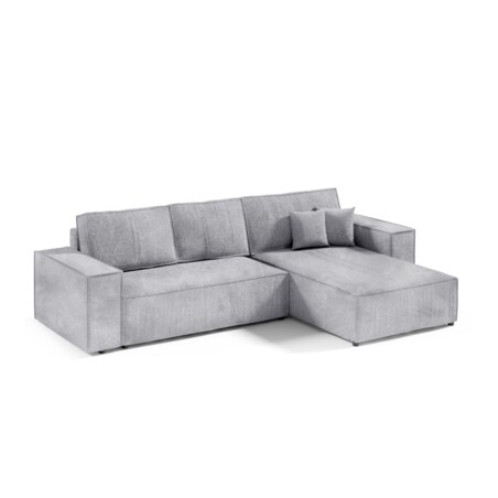 Narożnik MILLE L z funkcją spania, sztruks, Kolor: POSO 55